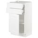 SEKTION / MAXIMERA Gabinete bajo+puerta/2 cajones, blanco/Axstad blanco mate, 18x15x30 "