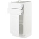 SEKTION / MAXIMERA Gabinete bajo+puerta/2 cajones, blanco/Axstad blanco mate, 15x15x30 "