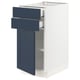 SEKTION / MAXIMERA Gabinete bajo+puerta/2 cajones, blanco Axstad/mate azul, 15x24x30 "