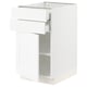 SEKTION / MAXIMERA Gabinete bajo+puerta/2 cajones, blanco Enköping/blanco efecto madera, 18x24x30 "