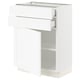 SEKTION / MAXIMERA Gabinete bajo+puerta/2 cajones, blanco Enköping/blanco efecto madera, 24x15x30 "