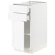 SEKTION / MAXIMERA Gabinete bajo+puerta/2 cajones, blanco Enköping/blanco efecto madera, 15x24x30 "