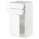 SEKTION / MAXIMERA Gabinete bajo+puerta/2 cajones, blanco Enköping/blanco efecto madera, 18x15x30 "