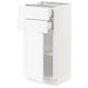 SEKTION / MAXIMERA Gabinete bajo+puerta/2 cajones, blanco Enköping/blanco efecto madera, 15x15x30 "