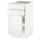SEKTION / MAXIMERA Gabinete bajo+puerta/2 cajones, blanco/Ringhult blanco, 18x24x30 "