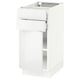 SEKTION / MAXIMERA Gabinete bajo+puerta/2 cajones, blanco/Ringhult blanco, 15x24x30 "