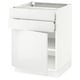SEKTION / MAXIMERA Gabinete bajo+puerta/2 cajones, blanco/Ringhult blanco, 24x24x30 "