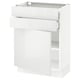 SEKTION / MAXIMERA Gabinete bajo+puerta/2 cajones, blanco/Ringhult blanco, 24x15x30 "