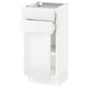 SEKTION / MAXIMERA Gabinete bajo+puerta/2 cajones, blanco/Ringhult blanco, 15x15x30 "