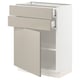 SEKTION / MAXIMERA Gabinete bajo+puerta/2 cajones, blanco/Stensund beige, 24x15x30 "
