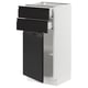 SEKTION / MAXIMERA Gabinete bajo+puerta/2 cajones, blanco/Upplöv antracita mate, 15x15x30 "