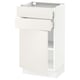 SEKTION / MAXIMERA Gabinete bajo+puerta/2 cajones, blanco/Veddinge blanco, 18x15x30 "