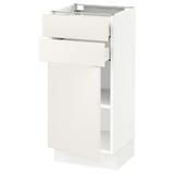 SEKTION / MAXIMERA Gabinete bajo+puerta/2 cajones, blanco/Veddinge blanco, 15x15x30 "