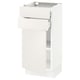 SEKTION / MAXIMERA Gabinete bajo+puerta/2 cajones, blanco/Veddinge blanco, 15x15x30 "