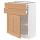 SEKTION / MAXIMERA Gabinete bajo+puerta/2 cajones, blanco/Vedhamn roble, 24x15x30 "