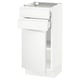 SEKTION / MAXIMERA Gabinete bajo+puerta/2 cajones, blanco/Voxtorp blanco mate, 15x15x30 "