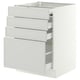 SEKTION / MAXIMERA Gabinete bajo superficie dslznt/3cj, blanco/Aspudden gris claro, 24x24x30 "