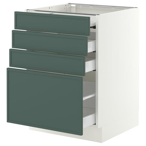 SEKTION / MAXIMERA Gabinete bajo superficie dslznt/3cj, blanco/Aspudden gris verdoso oscuro, 24x24x30 "