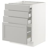 SEKTION / MAXIMERA Gabinete bajo superficie dslznt/3cj, blanco/Lerhyttan gris claro, 24x24x30 "