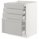 SEKTION / MAXIMERA Gabinete bajo superficie dslznt/3cj, blanco/Lerhyttan gris claro, 24x24x30 "