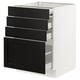 SEKTION / MAXIMERA Gabinete bajo superficie dslznt/3cj, blanco/Lerhyttan teñido en negro, 24x24x30 "