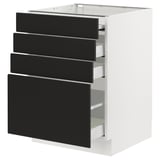 SEKTION / MAXIMERA Gabinete bajo superficie dslznt/3cj, blanco/Nickebo antracita mate, 24x24x30 "