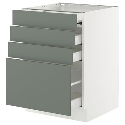 SEKTION / MAXIMERA Gabinete bajo superficie dslznt/3cj, blanco/Nickebo verde grisáceo mate, 24x24x30 "