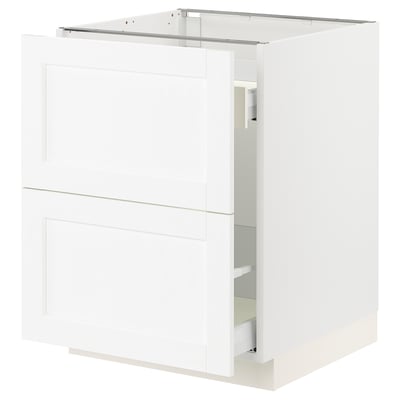 SEKTION / MAXIMERA Gabinete bjo clsf residuos/2frentes, blanco Enköping/blanco efecto madera, 24x24x30 "