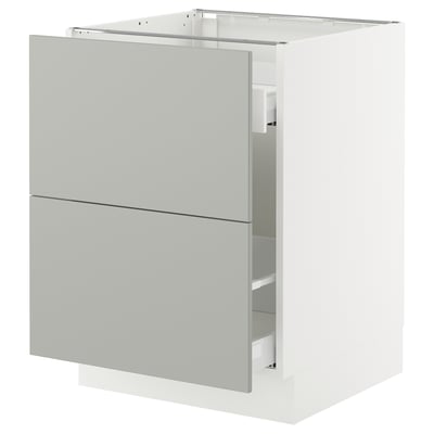 SEKTION / MAXIMERA Gabinete bjo clsf residuos/2frentes, blanco/Havstorp gris claro, 24x24x30 "