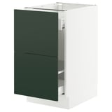 SEKTION / MAXIMERA Gabinete bjo clsf residuos/2frentes, blanco/Havstorp verde oscuro, 18x24x30 "