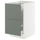 SEKTION / MAXIMERA Gabinete bjo clsf residuos/2frentes, blanco/Nickebo verde grisáceo mate, 18x24x30 "