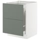 SEKTION / MAXIMERA Gabinete bjo clsf residuos/2frentes, blanco/Nickebo verde grisáceo mate, 24x24x30 "