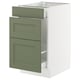 SEKTION / MAXIMERA Gabinete bjo clsf residuos/3frentes, blanco/Axstad gris-verde, 18x24x30 "
