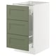 SEKTION / MAXIMERA Gabinete bjo clsf residuos/3frentes, blanco/Axstad gris-verde, 18x24x30 "