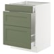 SEKTION / MAXIMERA Gabinete bjo clsf residuos/3frentes, blanco/Axstad gris-verde, 24x24x30 "