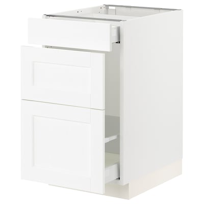 SEKTION / MAXIMERA Gabinete bjo clsf residuos/3frentes, blanco Enköping/blanco efecto madera, 18x24x30 "