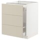 SEKTION / MAXIMERA Gabinete bjo clsf residuos/3frentes, blanco/Havstorp beige, 24x24x30 "