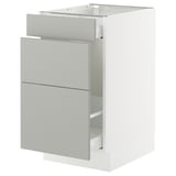SEKTION / MAXIMERA Gabinete bjo clsf residuos/3frentes, blanco/Havstorp gris claro, 18x24x30 "