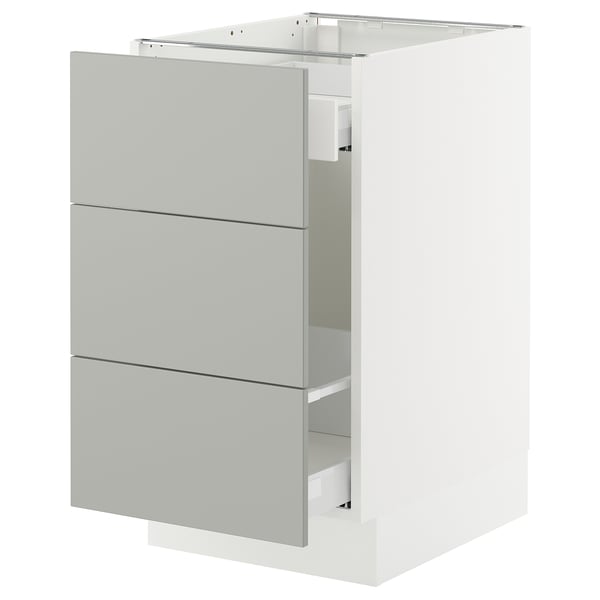 SEKTION / MAXIMERA Gabinete bjo clsf residuos/3frentes, blanco/Havstorp gris claro, 18x24x30 "