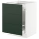 SEKTION / MAXIMERA Gabinete bjo clsf residuos/3frentes, blanco/Havstorp verde oscuro, 24x24x30 "