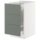 SEKTION / MAXIMERA Gabinete bjo clsf residuos/3frentes, blanco/Nickebo verde grisáceo mate, 18x24x30 "