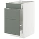 SEKTION / MAXIMERA Gabinete bjo clsf residuos/3frentes, blanco/Nickebo verde grisáceo mate, 18x24x30 "