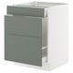 SEKTION / MAXIMERA Gabinete bjo clsf residuos/3frentes, blanco/Nickebo verde grisáceo mate, 24x24x30 "