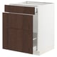 SEKTION / MAXIMERA Gabinete bjo clsf residuos/3frentes, blanco/Sinarp marrón, 24x24x30 "
