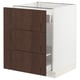 SEKTION / MAXIMERA Gabinete bjo clsf residuos/3frentes, blanco/Sinarp marrón, 24x24x30 "