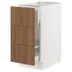 SEKTION / MAXIMERA Gabinete bjo clsf residuos/3frentes, blanco/Tistorp efecto nogal marrón, 15x24x30 "