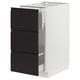 SEKTION / MAXIMERA Gabinete bjo clsf residuos/3frentes, blanco/Upplöv antracita mate, 15x24x30 "