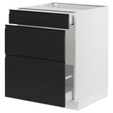 SEKTION / MAXIMERA Gabinete bjo clsf residuos/3frentes, blanco/Upplöv antracita mate, 24x24x30 "