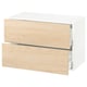 SEKTION / MAXIMERA Gabinete de pared+2 cajones, blanco/Askersund efecto de fresno claro, 30x15x20 "