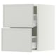 SEKTION / MAXIMERA Gabinete de pared+2 cajones, blanco/Aspudden gris claro, 15x15x20 "